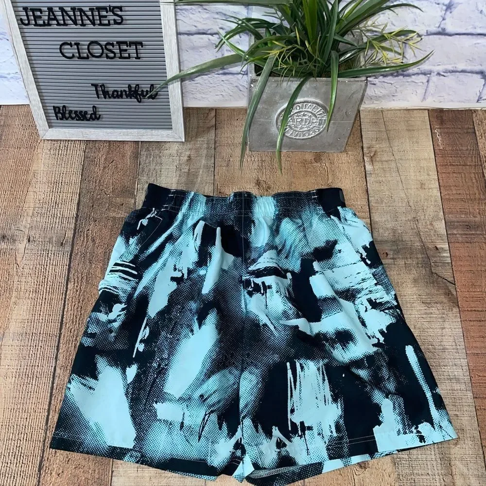 Men’s Under Armour Woven Adapt 5” Shorts Dark Blue/Aqua Size M
